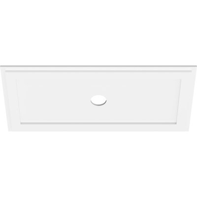 Diamètre intérieur de médaillon rectangulaire contemporain en PVC de qualité architecturale 3 po