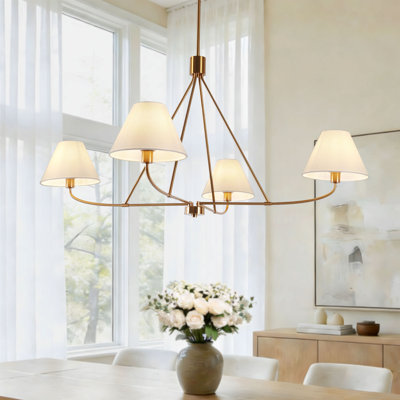 Iron 4-Light Chandelier