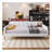 Full Size Upholstered Daybed with 4 Support Legs,Beige