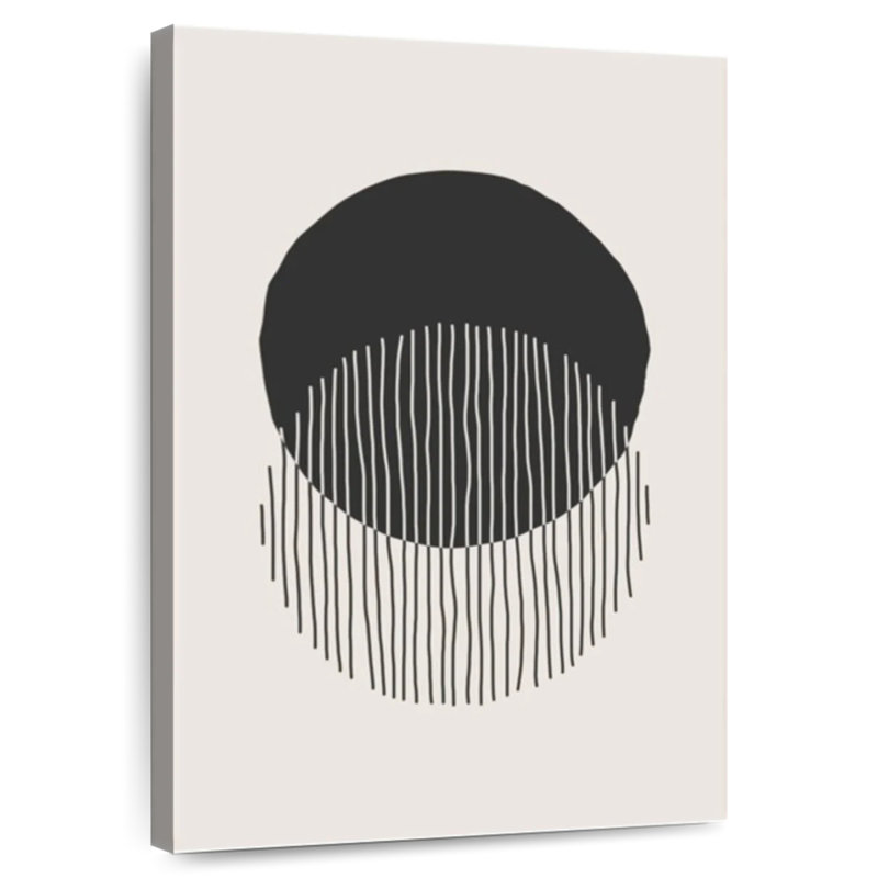 Avery Black Circles Abstract, 24" H x 16" W