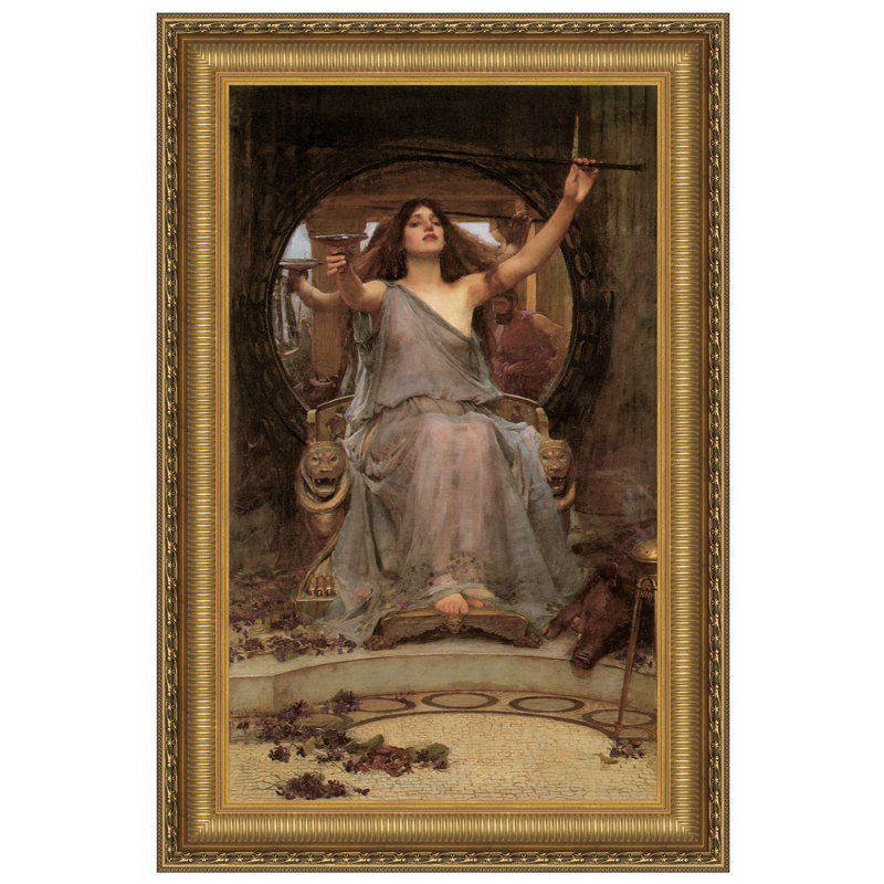 «Circce Offrant the Cup to Ulysses, 1891» par John William Waterhouse, reproduction d'art encadrée