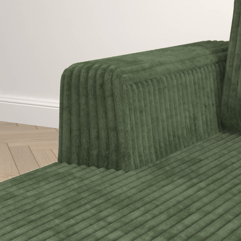 Canapé modulaire en U modulaire Boneless Brekka, Mousse verte