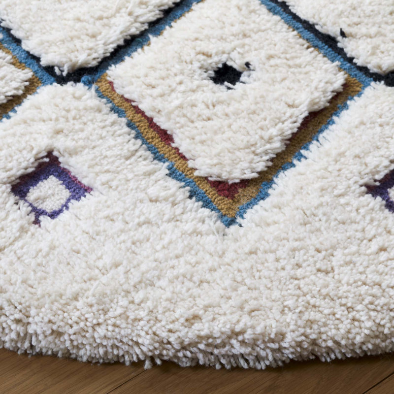 Adarrion 918 Area Rug In Ivory / Blue, Round 6'