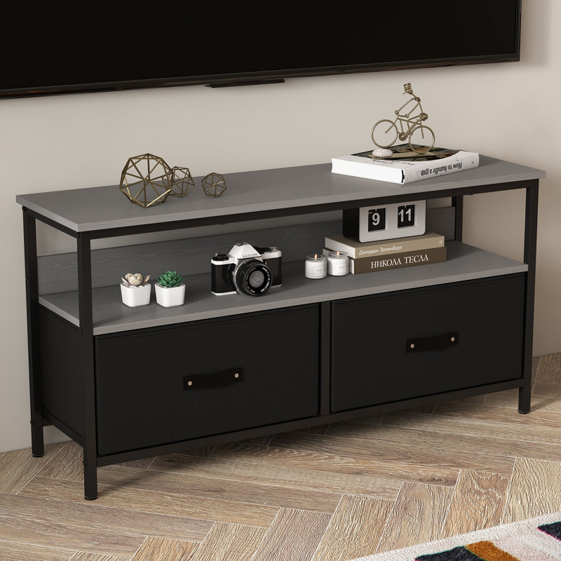 98.8cm W 2 - Drawer Chest of Drawers, Grey