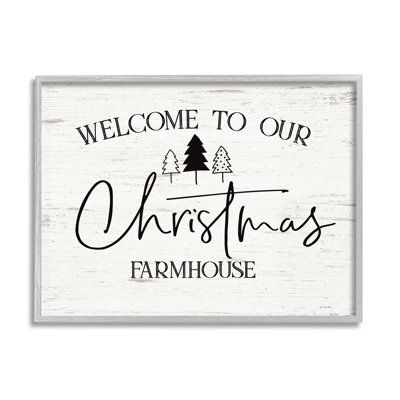 " Welcome Christmas Farmhouse Text Rustic Countryside Design " by Jo Moulton