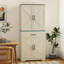 Charmante armoire en bois avec DEL et tiroir pour un rangement polyvalent