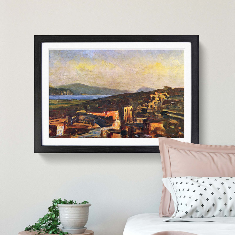 Pompeii by Fujishima Takeji - Framed Print, Black Framed, 36cm H x 48cm W x 2cm D