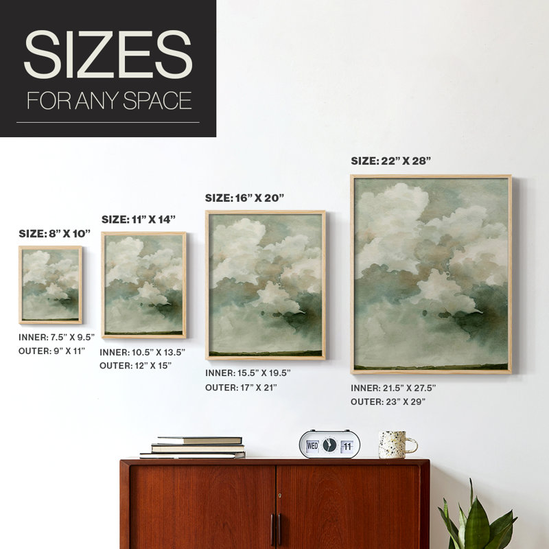 Coming Rain I Framed Print - Solid Wood, 30" H x 24" W