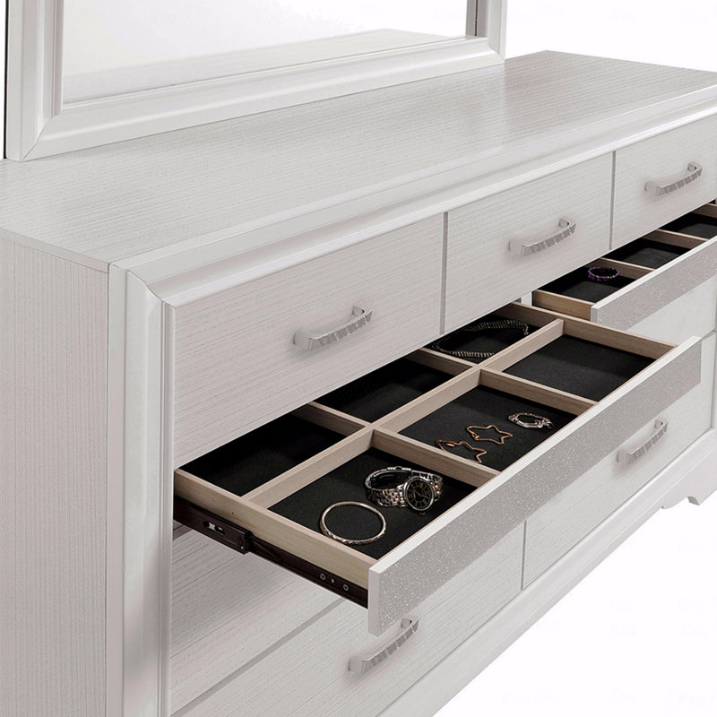 Commode 9 tiroirs, Blanc