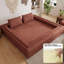 Canapé-lit avec coussin rectangulaire et coussins-1183503808