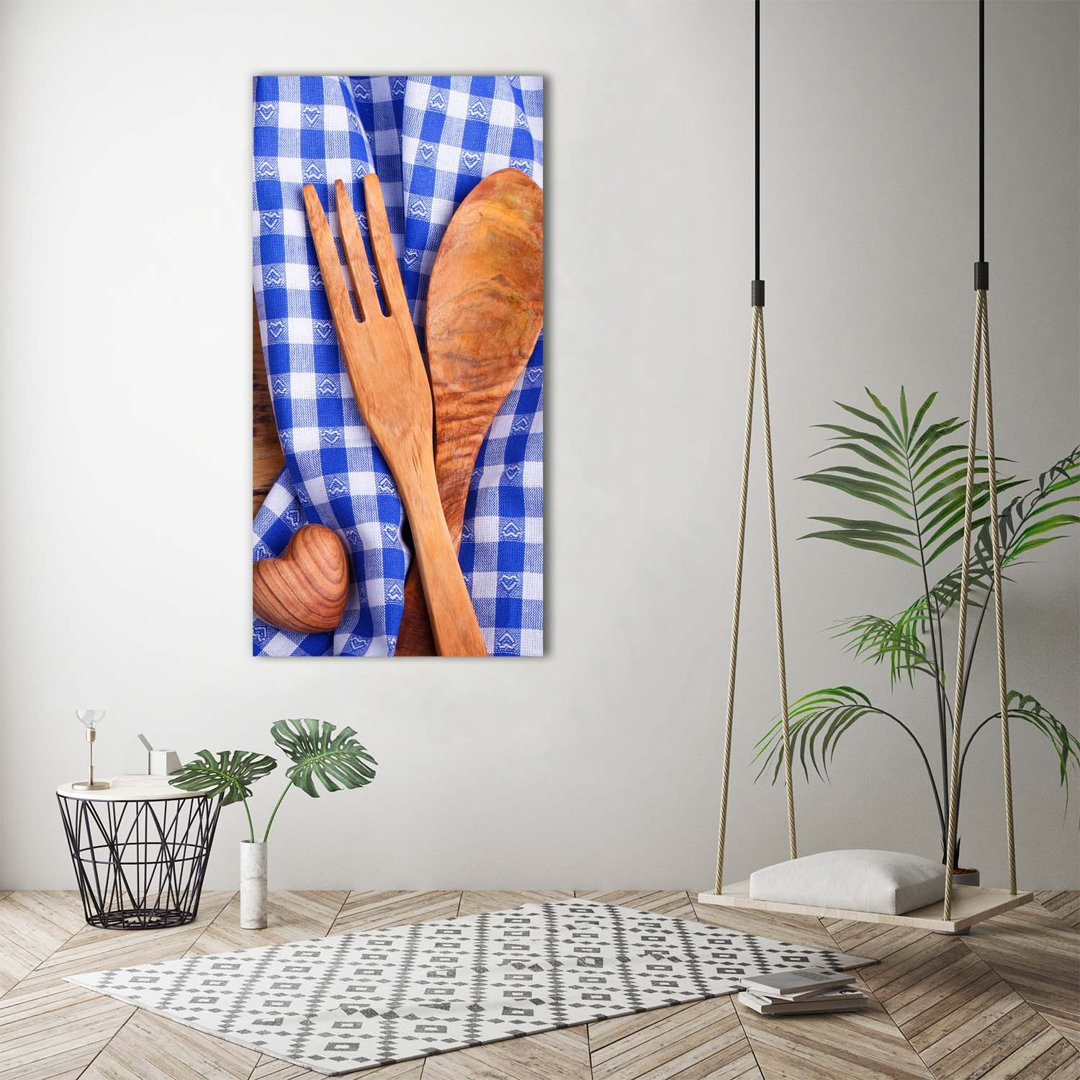 Holzbesteck - Kunstdrucke auf Leinwand - Wrapped Canvas