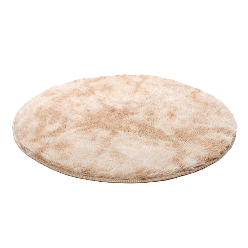 Tapis de zone crème fait main abstract round Sperber