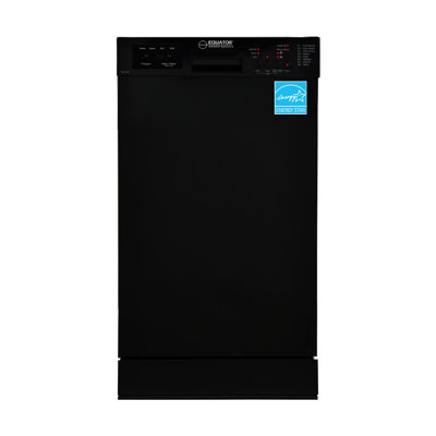 Equator18" Dishwasher 10 place Wine Rack 8 Wash Sensor Wash Sanitize Delay1/2Load 110V E-Star ADA