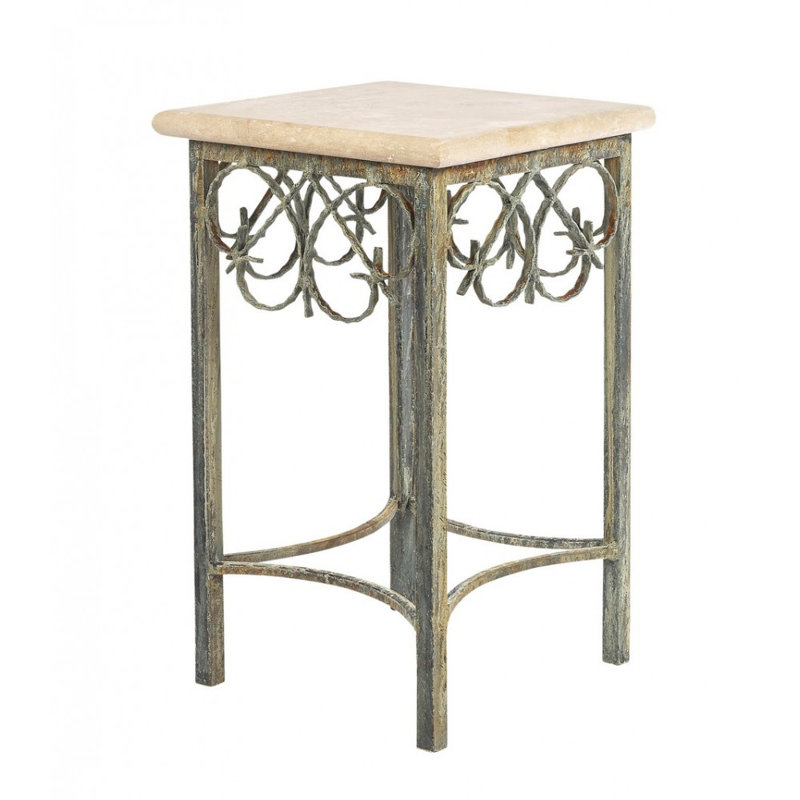 Scroll End Table, Light Green