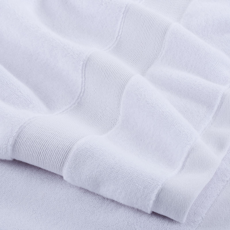 Essuie-mains 100% coton de qualité supérieure 4 paquets, 700 g / m², ultra doux et absorbant, White, 4 pièces