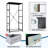4 Drawer Dresser for Bedroom, Narrow Chest of Drawers, Wooden Top and Study Iron Frame 18"x37.5"-(WxH)
