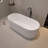 67" Freestanding Solid Surface Soaking Bathtub