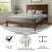 Eymen Modern Solid Wood Platform Bed with Headboard and Wooden Slats-87920006-87920003