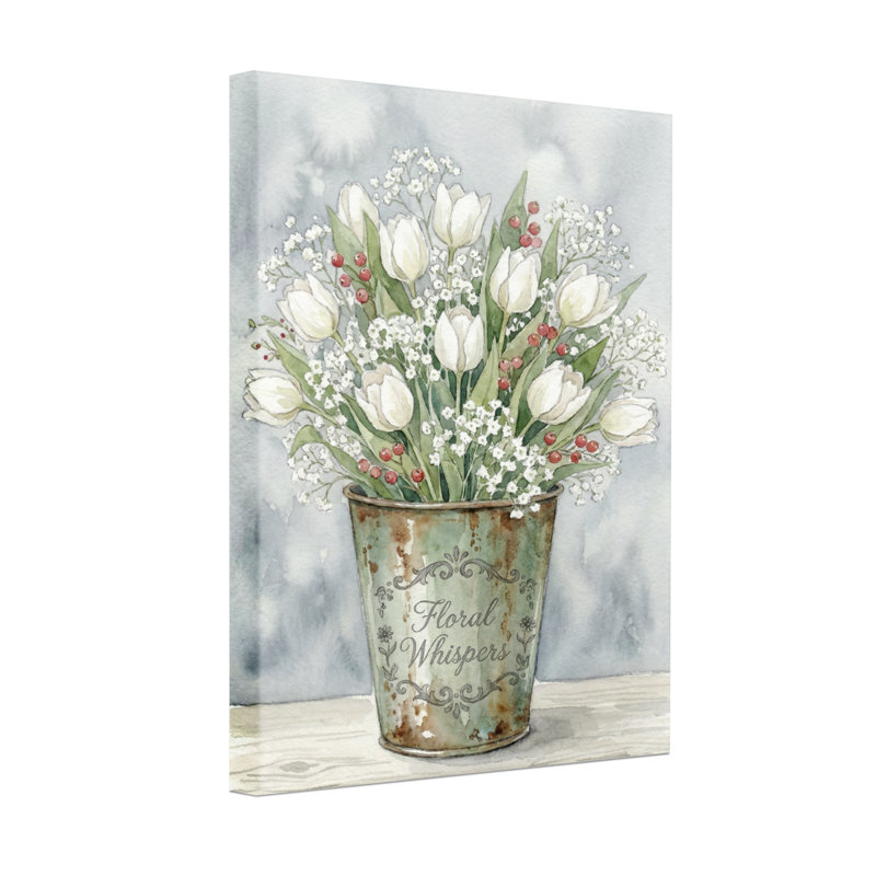 Fleurs de Saint-Valentin murmure des tulipes et souffle de bébé, H 30 po x l 20 po