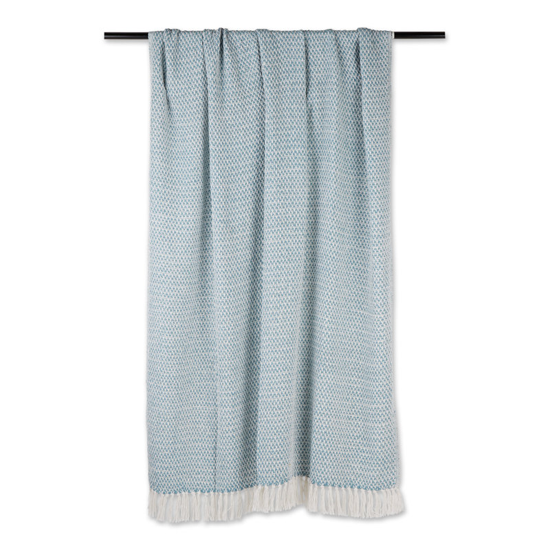 Hand Woven Throw Blanket, Blue