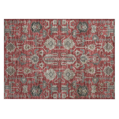 Myda Flatweave Washable Oriental Indoor / Outdoor Rug
