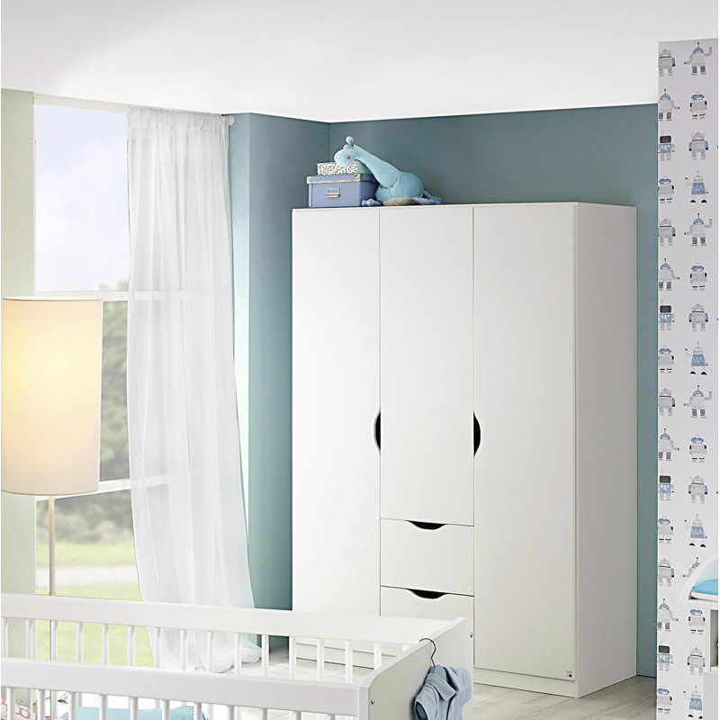 Alvara 3 Door Wardrobe, Alpine white