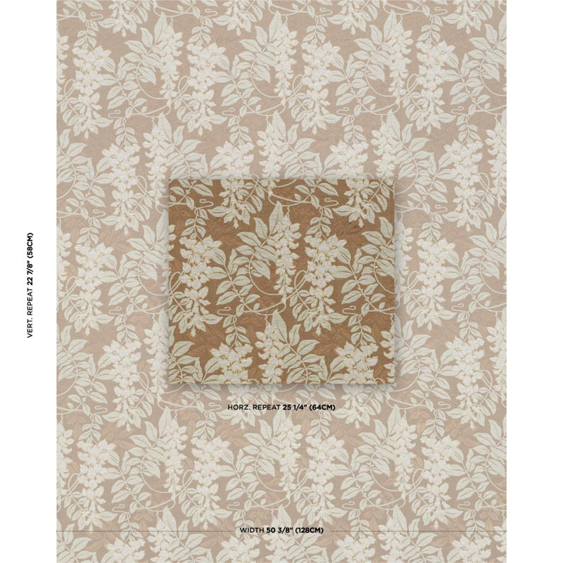 Tissu Lucia Wisteria, Sable