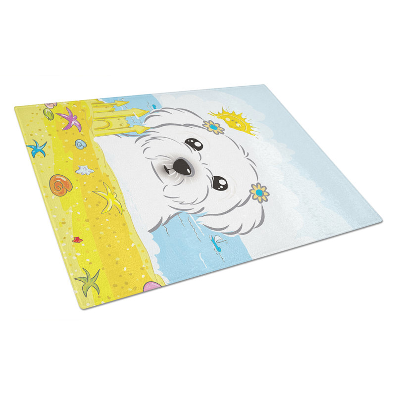 Planche à découper en verre trempé d’été caroline, Maltais