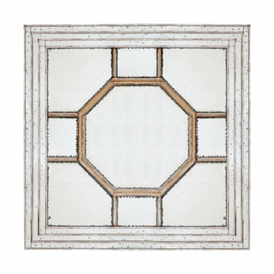 Reyna Wood Square Wall Mirror