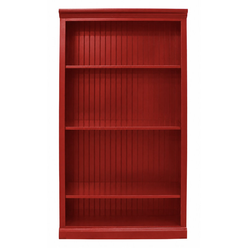 Sherita Bookcase, Burnt Red, (3 Shelves) 60” H x 32” W x 14.25” D