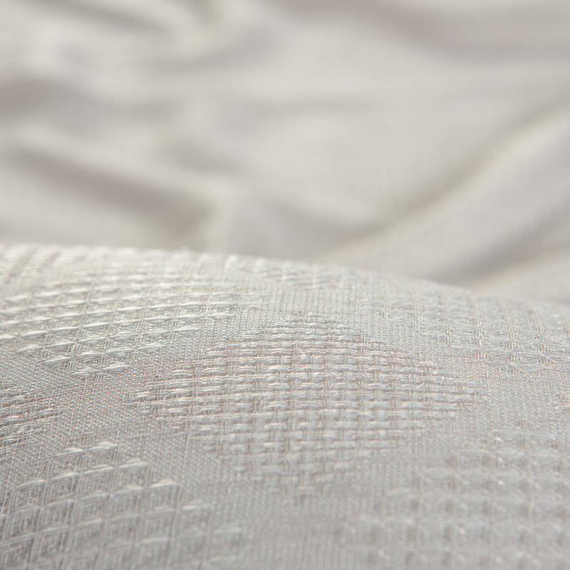 Latitude Run® 2-Panel Diamond Textured Semi Sheer Curtains 3-In-1 Back Tab, Rod Pocket, Ring Tab, Taupe, 52" W x 84" L