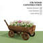 Petit chariot à fleurs brouette, jardinière mobile en bois