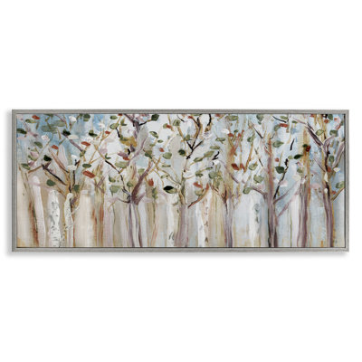 Bare Branch Trees Birch Forest Fall Twigs Abstract Painting Oversized Stretched Canvas Wall Art By Susan Jill