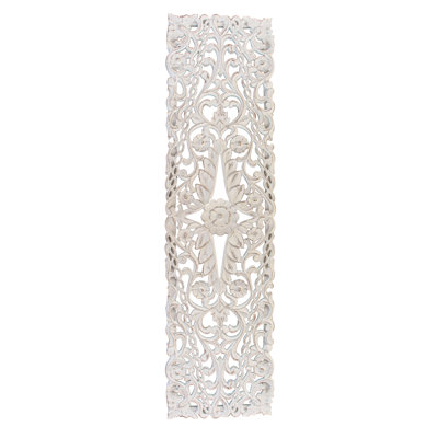 59.8X15.7X1.4" Floral Vine Panel, Decorative Wall Sculpture