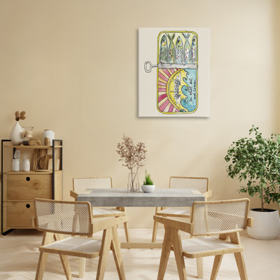Toile pastel sardine en canette, design par NOLA James