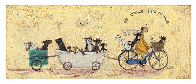 The Doggie Taxi Service by Sam Toft - Art Print