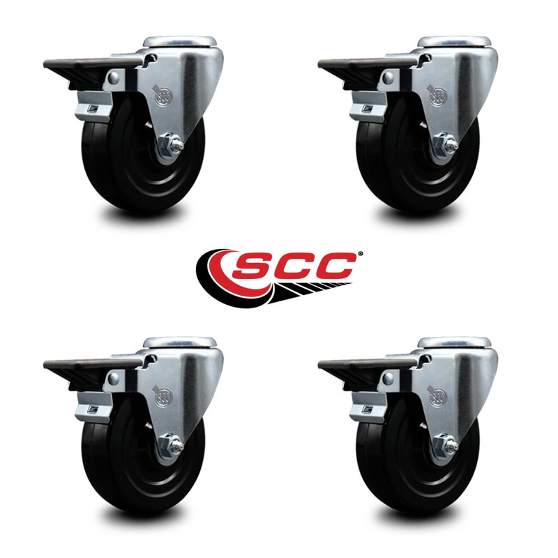 Hard Rubber Swivel Bolt Hole Caster
