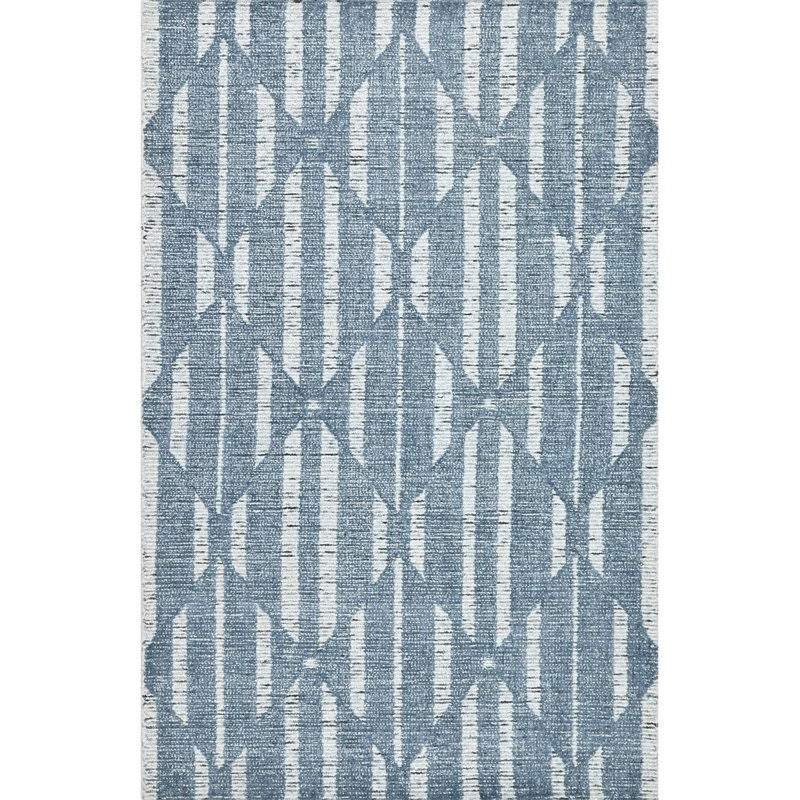 Hazen Handmade Wool Geometric Area Rug, Rectangle 5'6" x 8'6"