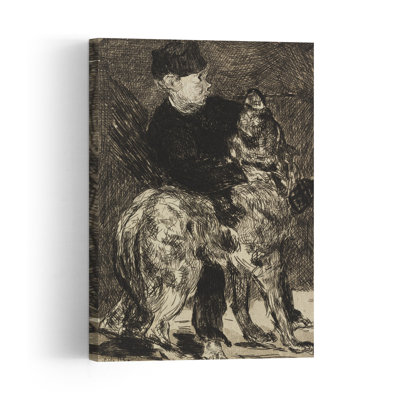 " Boy With A Dog, 1862 Abstract Contemporary Dog Horse Animal Wall Art Print " by Edouard Manet