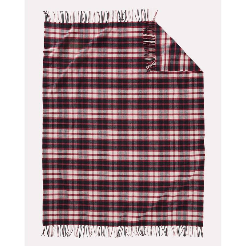 Pendleton 5th Avenue Highland Plaid Throw, Red/Black Plaid