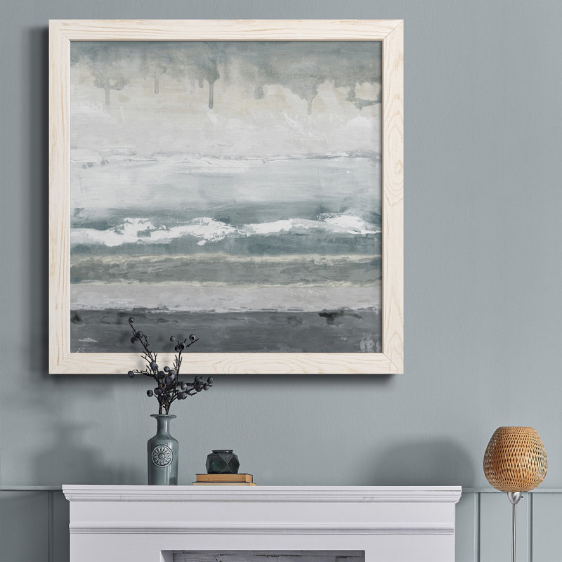 «Crashing Tide» par Karolis Janusil - impression sur toile tendue, H 31,5 po x l 31,5 po x P 1,5 po, Cadre blanc