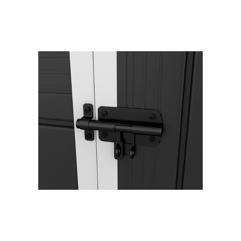 Breashears 6 ft. W x 4 ft. D Plastic Metal Sliplap Pent Storage Shed