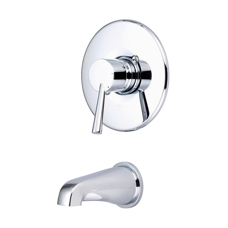 Garniture de bec de baignoire murale à poignée simple I2, null