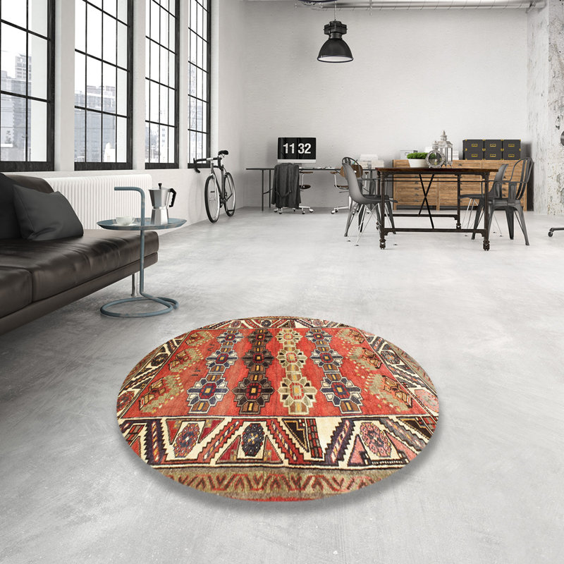 Southwestern Indoor Rug, Round 4'