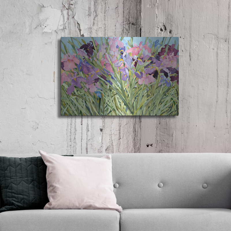 Iris Garden X par Sharon Pitts, H 24 po x l 36 po