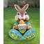 « pâques », lapin de jardin en bois