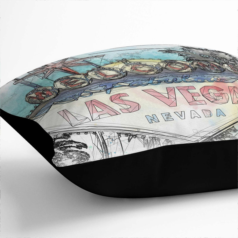 Square Cushion, 55cm H x 55cm W x 20cm D, Black
