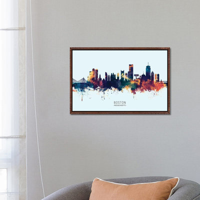 Boston Massachusetts Skyline by Michael Tompsett - Print on Canvas