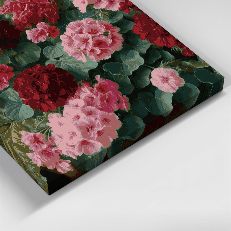 «Botanical Sc Parfum Geraniums», art mural sur toile brune, H 20 po x l 24 po