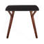 Table de salle à manger en bois de noyer et marbre texturé noir-1421998615